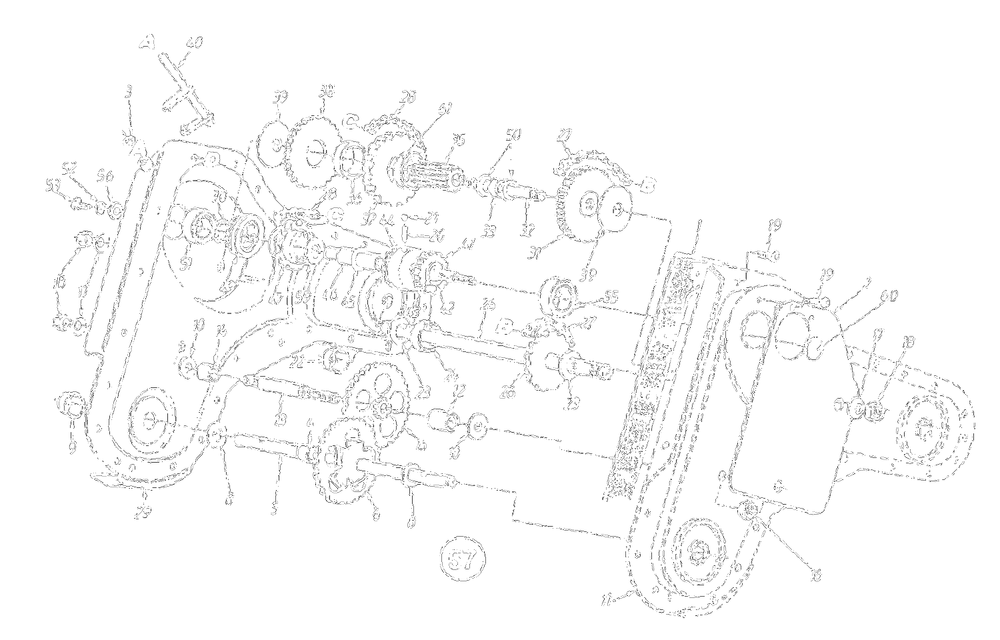 Gear Case Diagram and Parts List for 21A-410A352 1999 Yard Machines Tiller